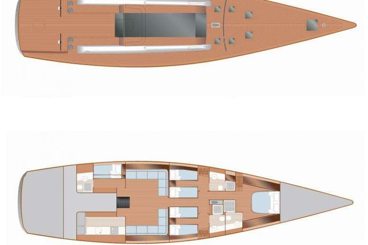 Layout for AORI - Wally 24 m, yacht layout