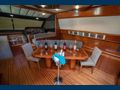 HURREM 22m Ferretti Motor Yacht Inside Dining Area