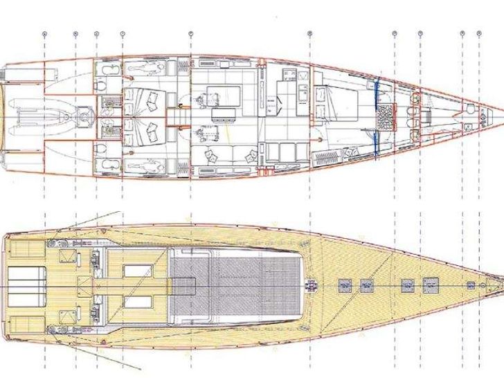 LUCE GUIDA - Vismara 62,sailing yacht layout