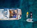 ESTIA ONE - Princess UK 70,aerial stern view with water toys