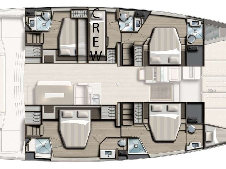 INTERLUDE - Bali 4.8,catamaran yacht layout