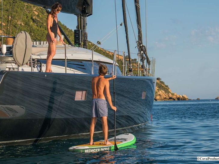 Guest on paddle board Guest on paddle board