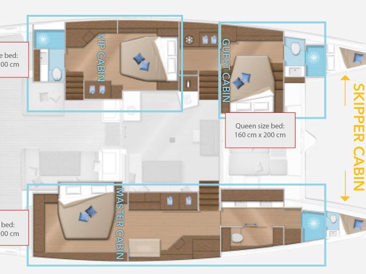 EMERALD GEMINI Lagoon 52 - layout EMERALD GEMINI Lagoon 52 - layout