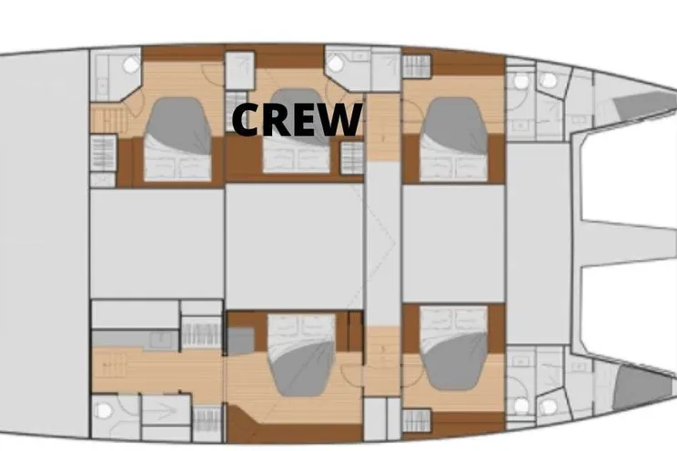 Layout for KRAZY KAT Fountaine Pajot Samana 59 - layout