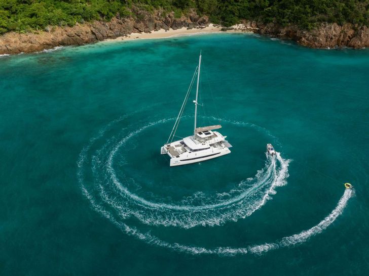 WINDWARD 5.4 Bali 5.4 - drone shot anchored WINDWARD 5.4 Bali 5.4 - drone shot anchored