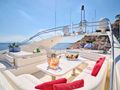 ESTIA YI Ferretti 880 - flybridge dining area ESTIA YI Ferretti 880 - flybridge dining area