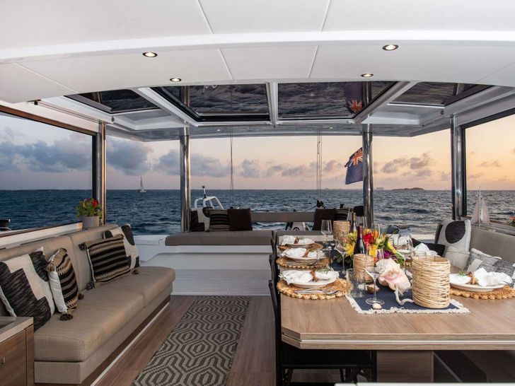 LOCATION 5.4 Bali 5.4 - saloon seating and dining alfresco mode LOCATION 5.4 Bali 5.4 - saloon seating and dining alfresco mode