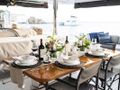 DRAGONFLY Lagoon 620 - aft deck dining table DRAGONFLY Lagoon 620 - aft deck dining table
