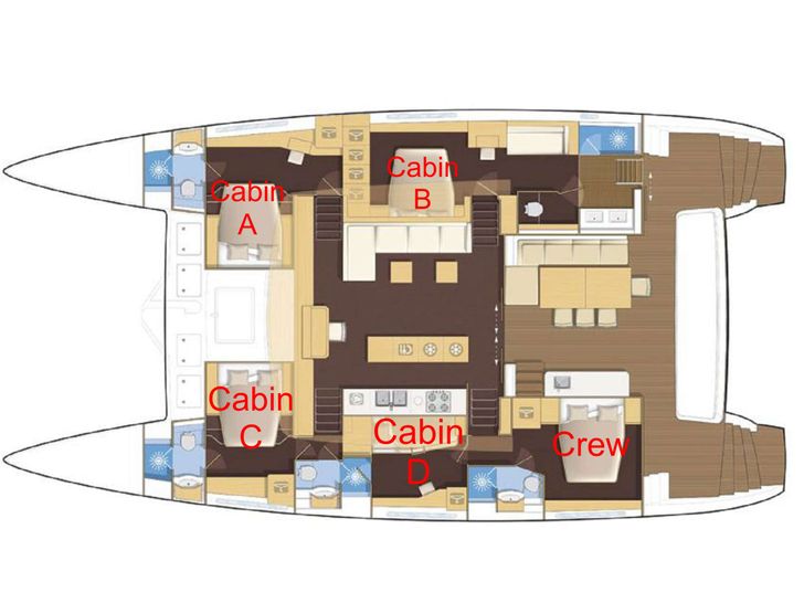 DRAGONFLY Lagoon 620 - layout DRAGONFLY Lagoon 620 - layout