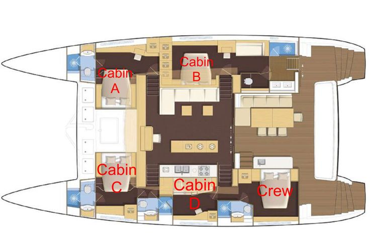 Layout for DRAGONFLY Lagoon 620 - layout