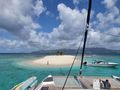 AMAYA Sunreef 60 - anchored near a sandbar AMAYA Sunreef 60 - anchored near a sandbar