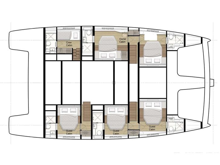 AMAYA Sunreef 60 - layout AMAYA Sunreef 60 - layout