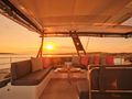 ALMA Fountaine Pajot Samana 59 - flybridge under the sunset ALMA Fountaine Pajot Samana 59 - flybridge under the sunset