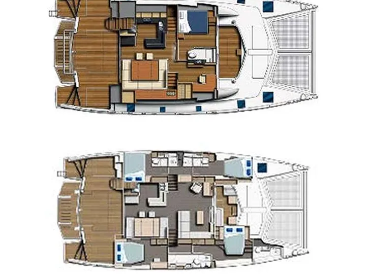DEEP BLUE - Leopard 58 - Yacht layout DEEP BLUE - Leopard 58 - Yacht layout