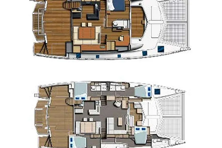 Layout for DEEP BLUE - Leopard 58 - Yacht layout