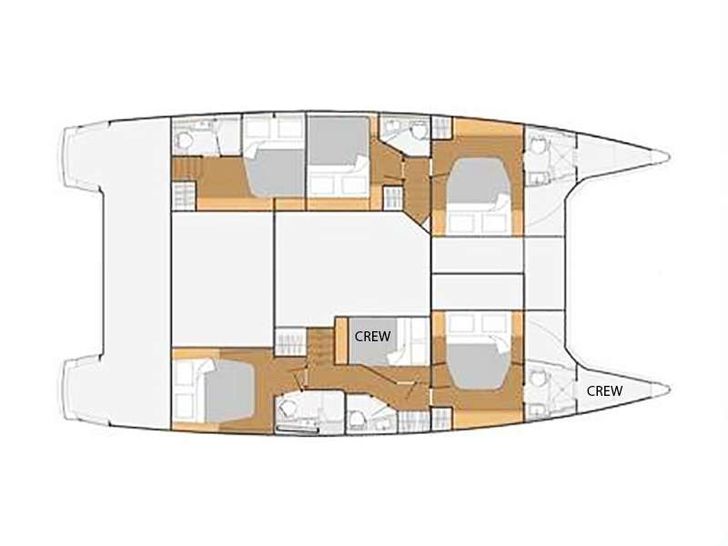 DEVINE SAILING Fountaine Pajot 50 - catamaran yacht layout DEVINE SAILING Fountaine Pajot 50 - catamaran yacht layout