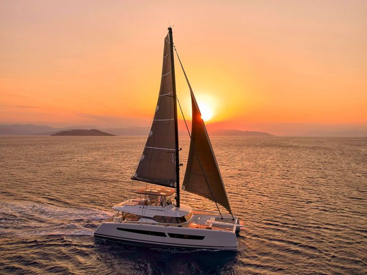 ALEXANDRA II Fountaine Pajot Alegria 67 - cruising under the sunset ALEXANDRA II Fountaine Pajot Alegria 67 - cruising under the sunset