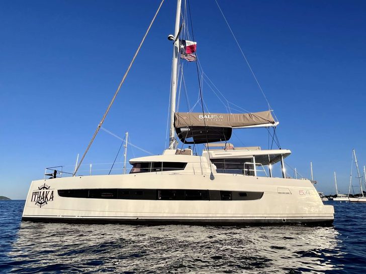 This brand new 2022 luxurious sailing catamaran,ITHAKA,is definitely a fine example of what Bali can design. As you step on board in to a beautifully appointed cockpit,complete with teak floors and dining table for eight and a comfortable lounging benc This brand new 2022 luxurious sailing catamaran,ITHAKA,is definitely a fine example of what Bali can design. As you step on board in to a beautifully appointed cockpit,complete with teak floors and dining table for eight and a comfortable lounging benc