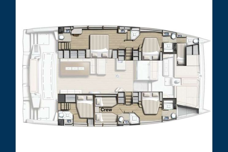 Layout for ITHAKA - Bali 5.4, catamaran yacht layout