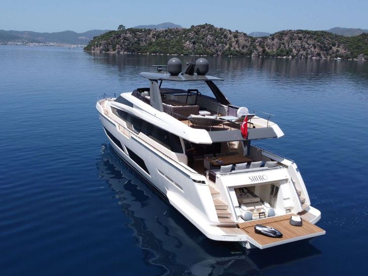SHERO 26.14m Ferretti Motor Yacht Deck View SHERO 26.14m Ferretti Motor Yacht Deck View