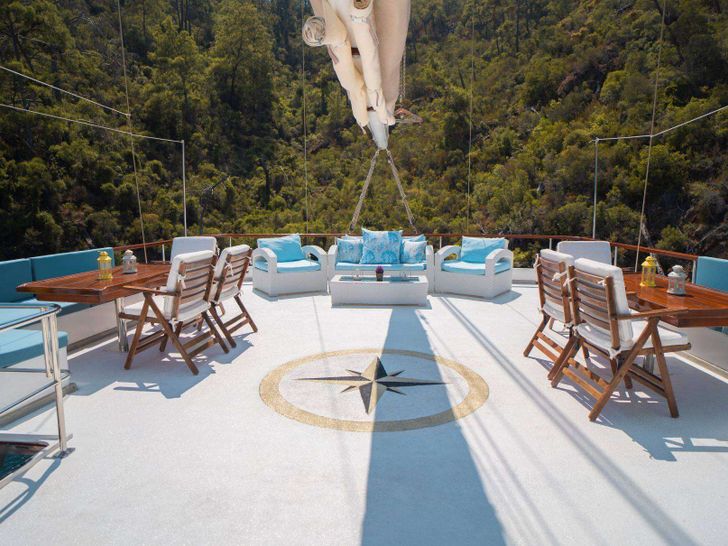 WHITE SWAN 32m Custom Gulet Seating Area 2 WHITE SWAN 32m Custom Gulet Seating Area 2