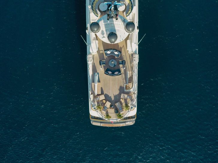 LADY TRUDY 43m CRN Luxury Crewed Motor Yacht Aerial View LADY TRUDY 43m CRN Luxury Crewed Motor Yacht Aerial View