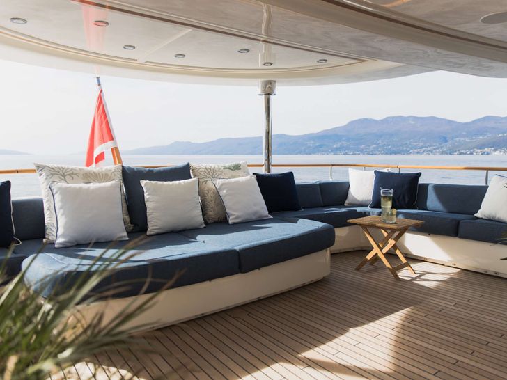 LADY TRUDY 43m CRN Luxury Crewed Motor Yacht Upper Aft Deck LADY TRUDY 43m CRN Luxury Crewed Motor Yacht Upper Aft Deck