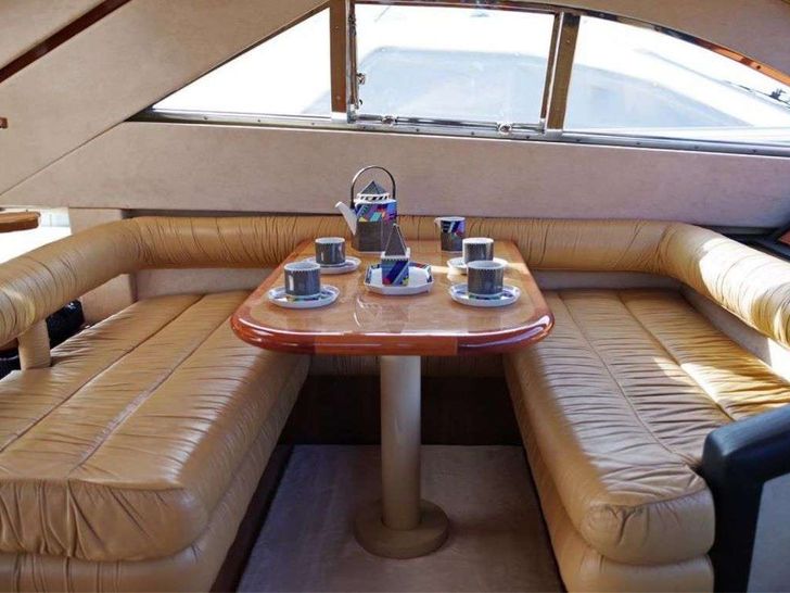 PALMYRA - Ferretti 57 ft.,indoor dining area PALMYRA - Ferretti 57 ft.,indoor dining area