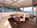 SLANO Custom Sailing Yacht 25m aft alfresco seating and dining area