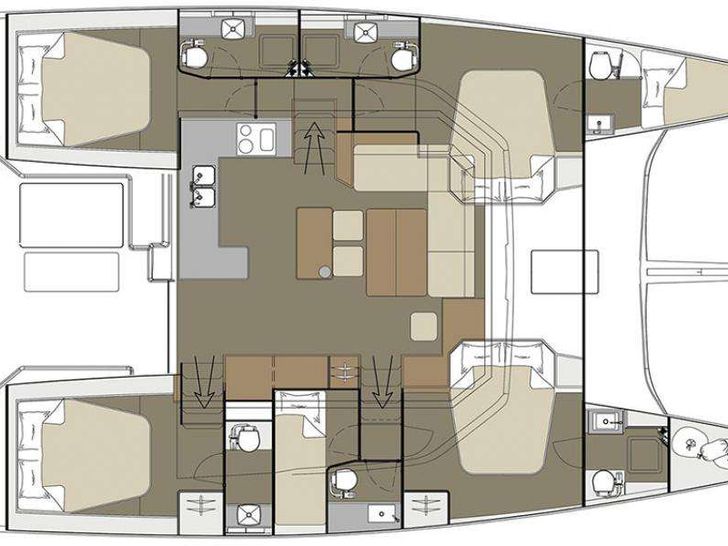Dufour 48 MY BLUE HEAVEN layout Dufour 48 MY BLUE HEAVEN layout
