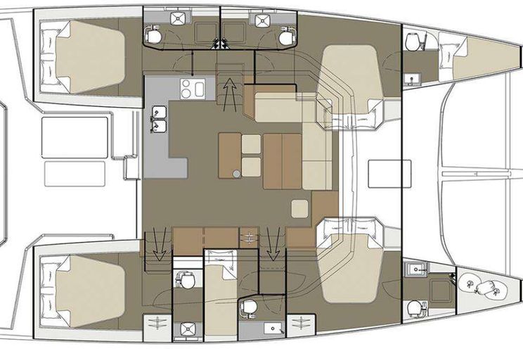 Layout for Dufour 48 MY BLUE HEAVEN layout