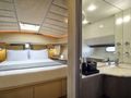 MIREN Ferretti 680 - VIP cabin bed and bathroom MIREN Ferretti 680 - VIP cabin bed and bathroom