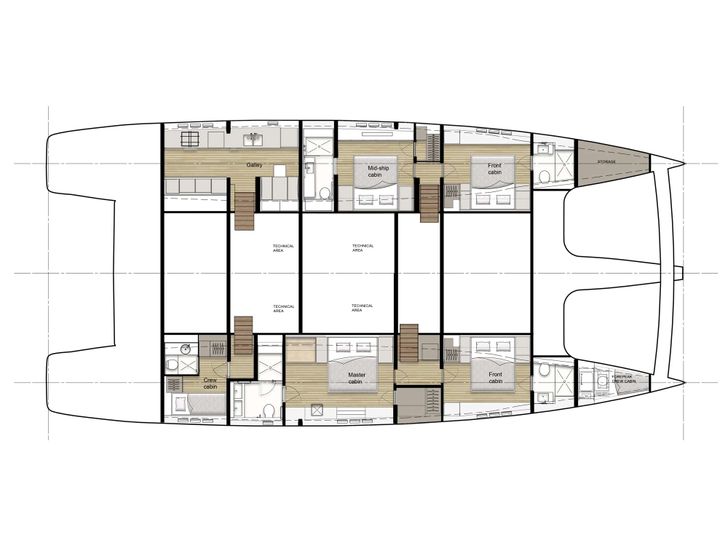 SEACLUSION Sunreef 80 - layout SEACLUSION Sunreef 80 - layout