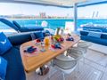 MARIAH PRINCESS III Lagoon Seventy 7 - aft deck dining area MARIAH PRINCESS III Lagoon Seventy 7 - aft deck dining area