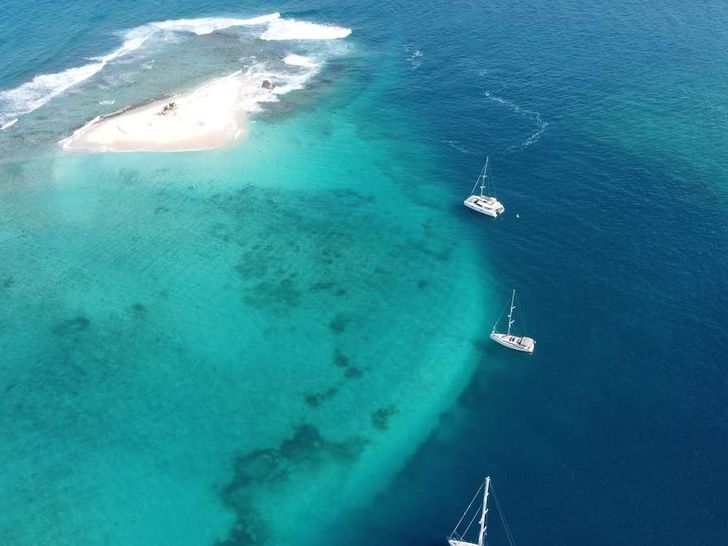 PURPOSE Fountaine Pajot Saba 50 - drone shot PURPOSE Fountaine Pajot Saba 50 - drone shot