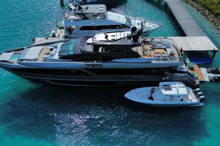 Charter Yacht NO SURRENDER - Riva Dolcevita 110 - 5 Cabins - St Martin - St Barths - St Kitts - Leewards - Caribbean - Bahamas