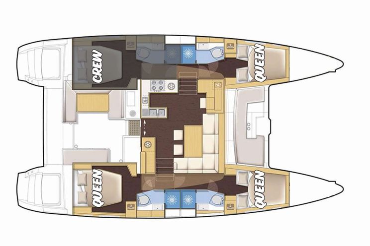 Layout for KNOT 5280 Lagoon 450F - layout