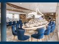 BELLA 47.9m Motor Yacht Dining Area