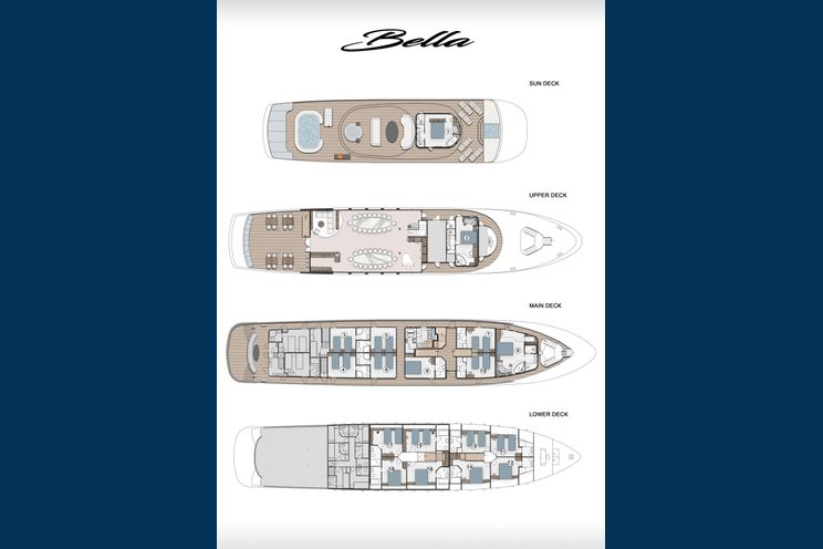 Layout for BELLA 47.9m Motor Yacht LAYOUT
