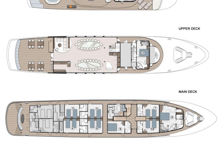Layout for BELLA 47.9m Motor Yacht LAYOUT