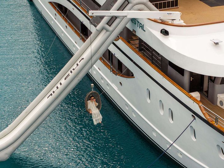 CRISTAL Custom 49m - water slide and hanging hammock CRISTAL Custom 49m - water slide and hanging hammock
