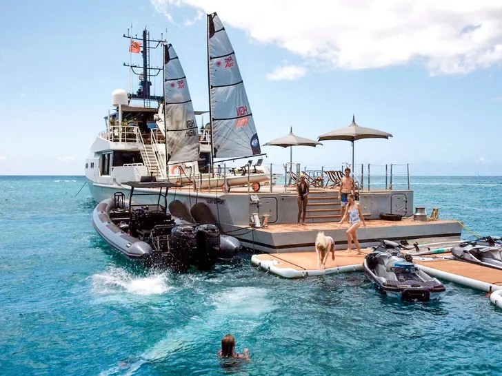 BAD COMPANY SUPPORT DAMEN Yachting 45m Crewed Motor Yacht Swimming Platform 2 BAD COMPANY SUPPORT DAMEN Yachting 45m Crewed Motor Yacht Swimming Platform 2