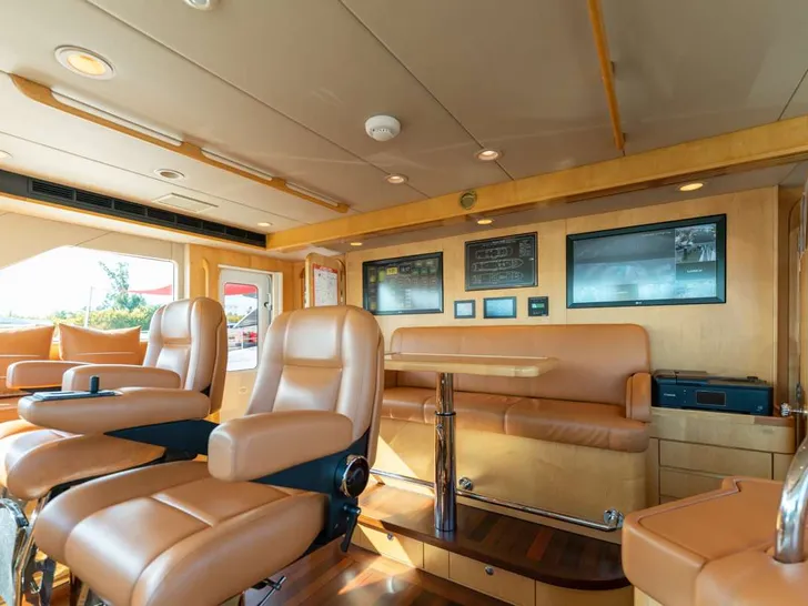 LONE STAR Hatteras 130 Crewed Motor Yacht Wheelhouse