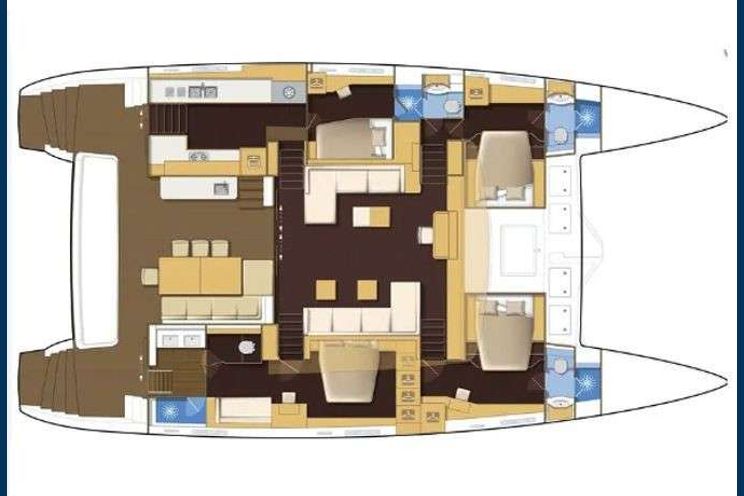 Layout for BLUE DESTINY - Lagoon 620, catamaran yacht layout