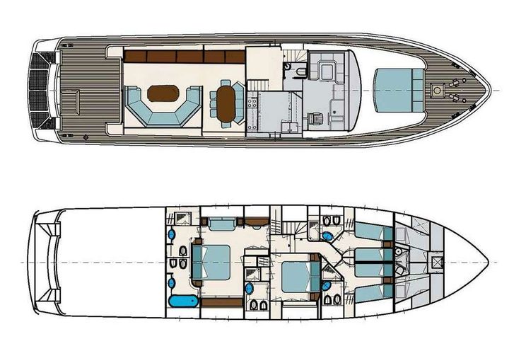 Layout for OLA - San Lorenzo 78 ft, motor yacht layout