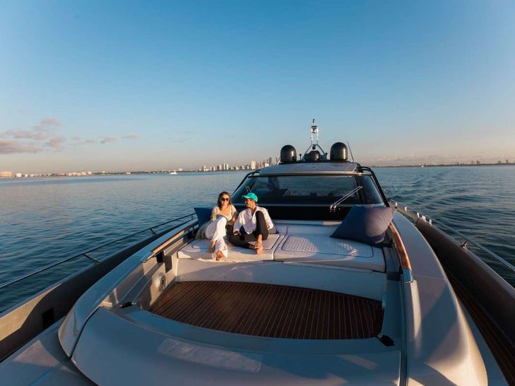 NOT YET - Riva 76,bow bronzing area NOT YET - Riva 76,bow bronzing area