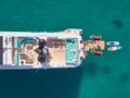 LOANA Baglietto 34m - top aft shot with the water toys LOANA Baglietto 34m - top aft shot with the water toys