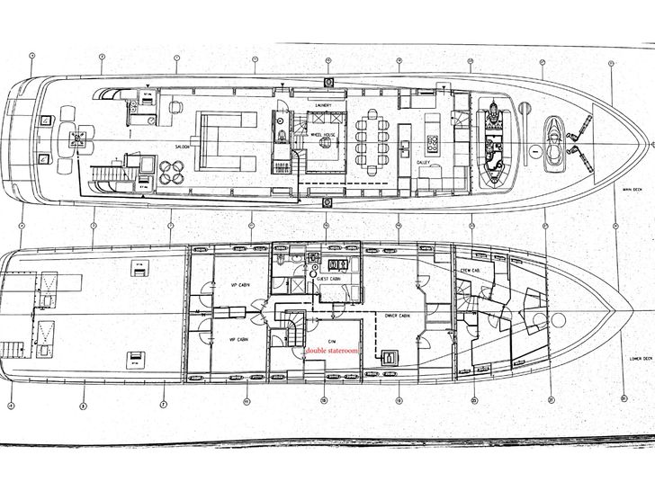 LOANA Baglietto 34m - layout LOANA Baglietto 34m - layout