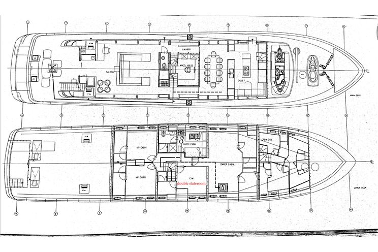 Layout for LOANA Baglietto 34m - layout