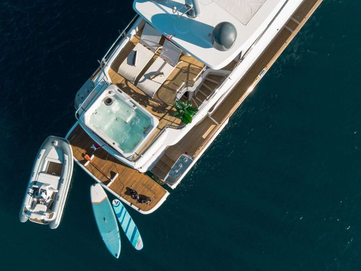 BOLLINGER Azimut Magellano 66 Crewed Motor Yacht Aerial View BOLLINGER Azimut Magellano 66 Crewed Motor Yacht Aerial View